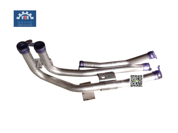 DZ14251845001  暖風(fēng)水管鋁管(底盤)  Warm air pipe Aluminum pipe (chassis)  SHACMAN  X3000  Truck heating mechanism parts